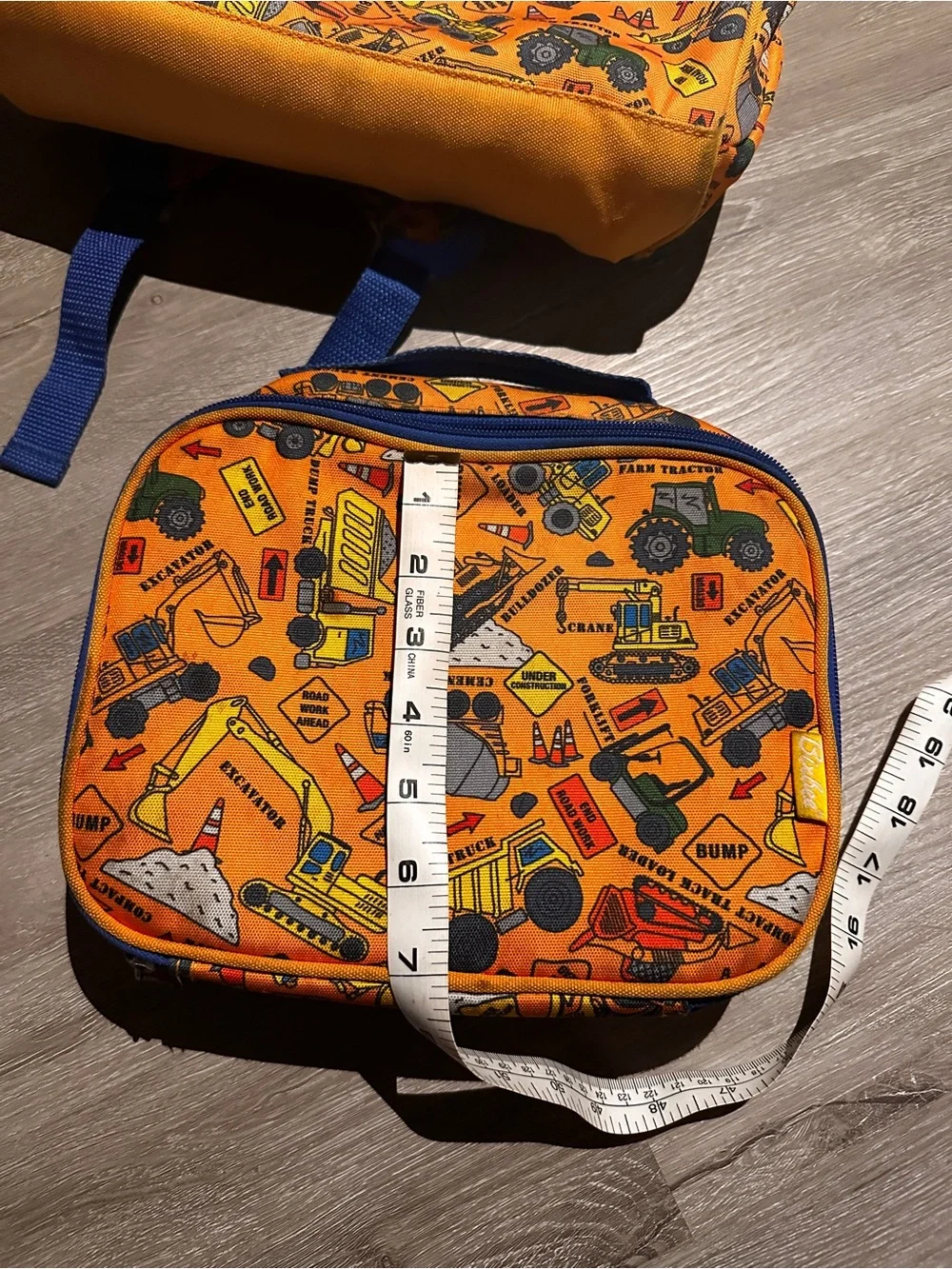 Bixbee Orange Construction Trucks Backpack and Lunchbox Set